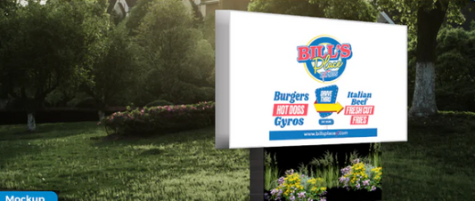 monument sign mockup