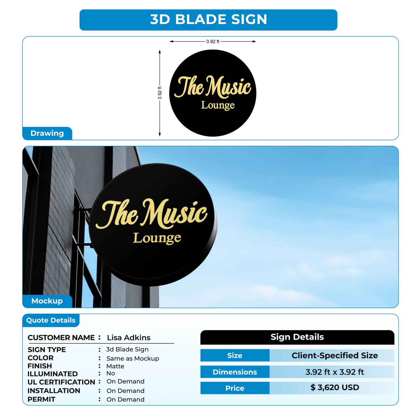 Business Signage for Lisa Adkins