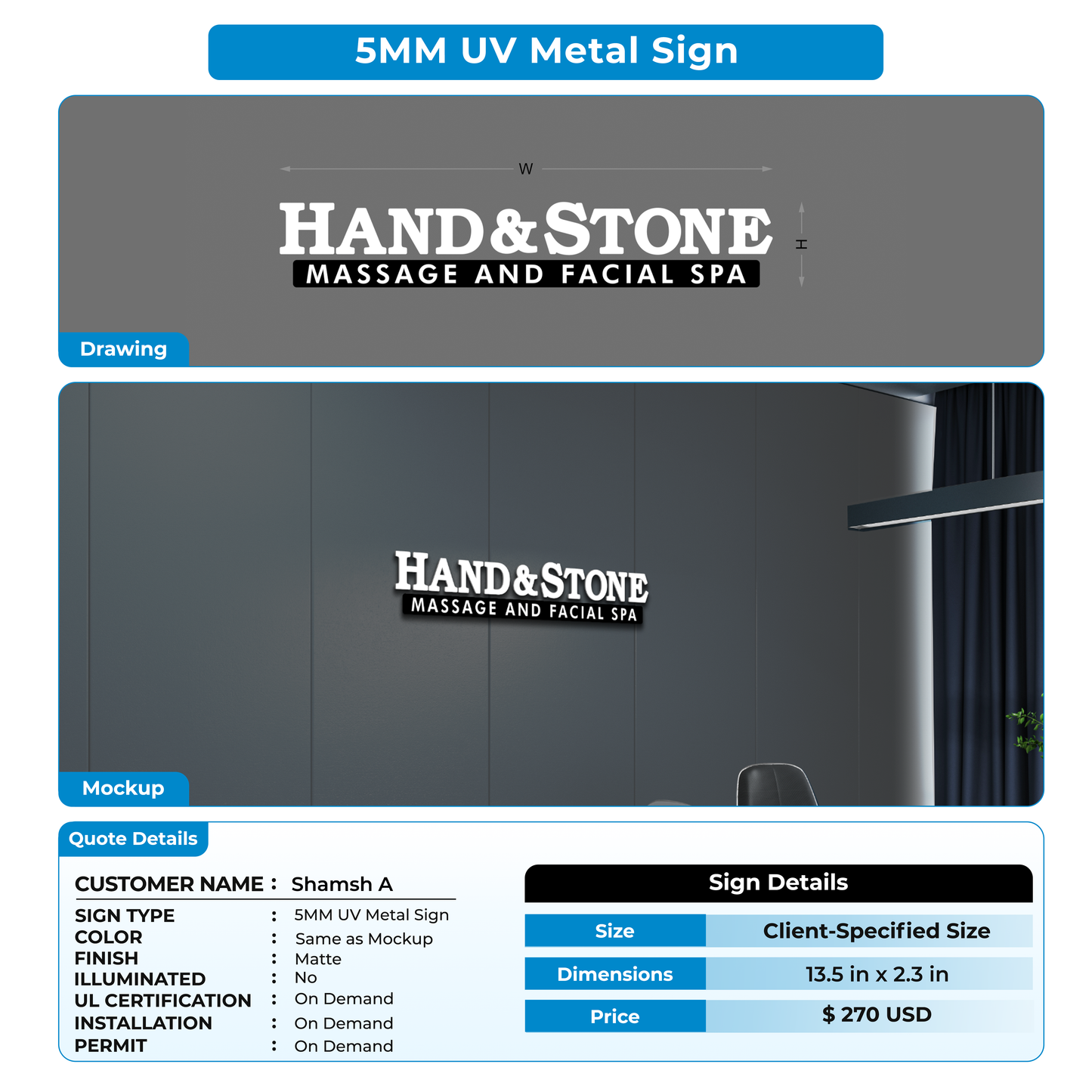 Custom Signs for Shamsh A
