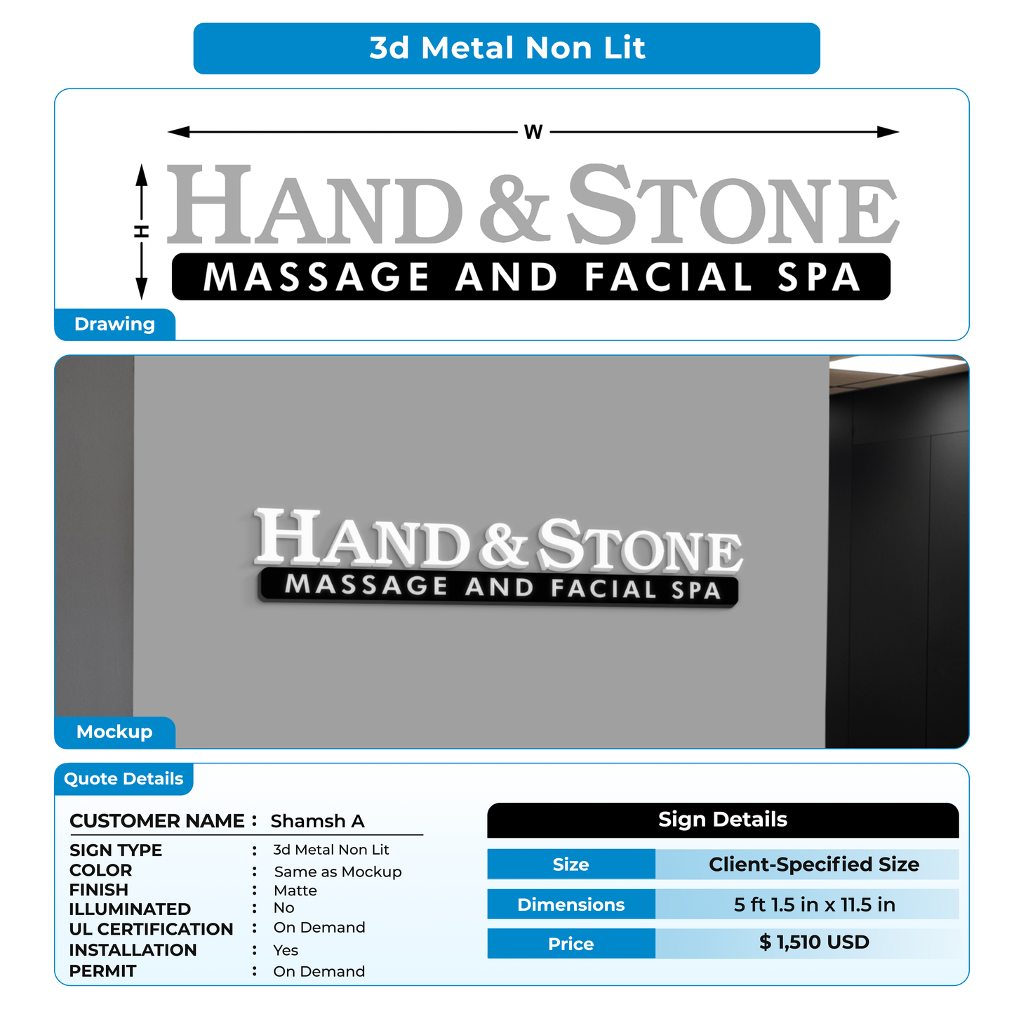INC30SALE custom sign for Shamsh A