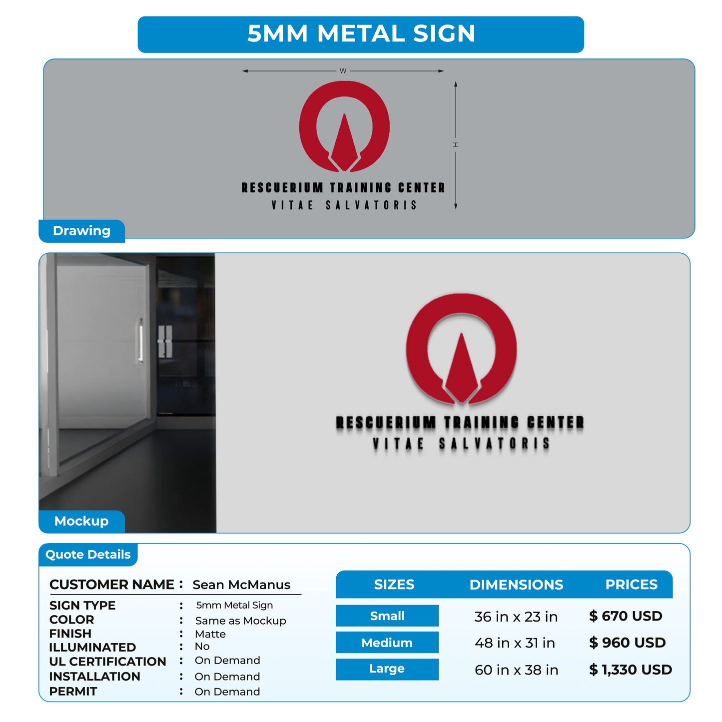 Custom Signs For Sean McManus