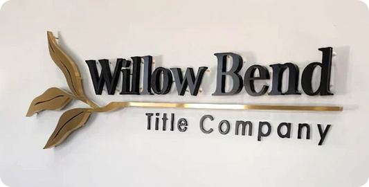 business sign on the wall