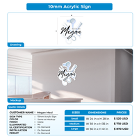 10mm Acrylic Sign for Megan Maul