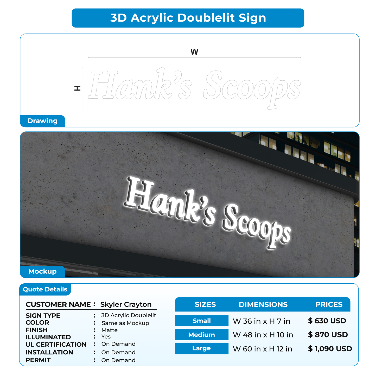 CUSTOM MOCKUP SIGN FOR Skyler Crayton