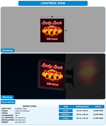CUSTOM MOCKUP SIGN FOR Bonnie fisher