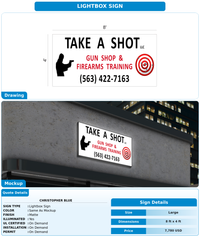 CUSTOM MOCKUP SIGN FOR Christopher blue