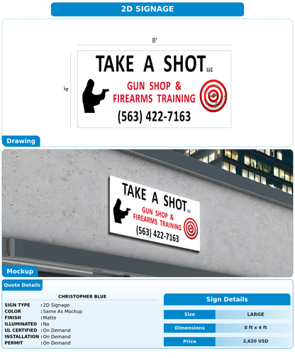 CUSTOM MOCKUP SIGN FOR Christopher blue
