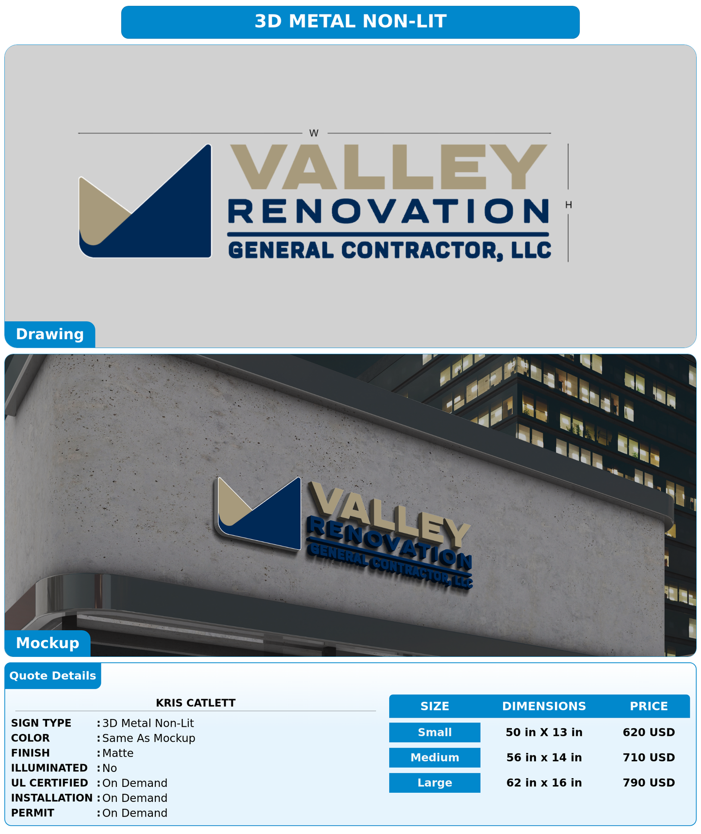 CUSTOM MOCKUP SIGN FOR Kris Catlett