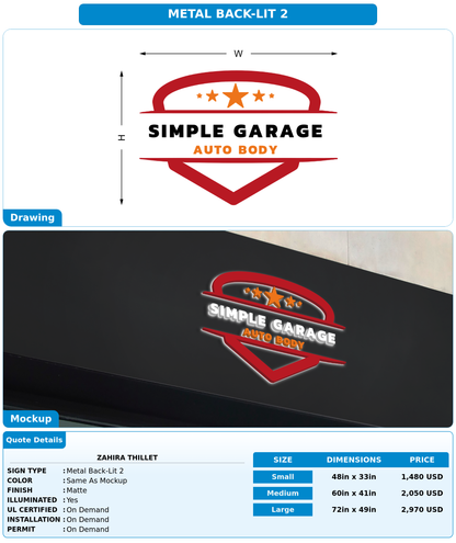 CUSTOM MOCKUP SIGN FOR Zahira Thillet