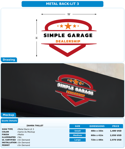 CUSTOM MOCKUP SIGN FOR Zahira Thillet