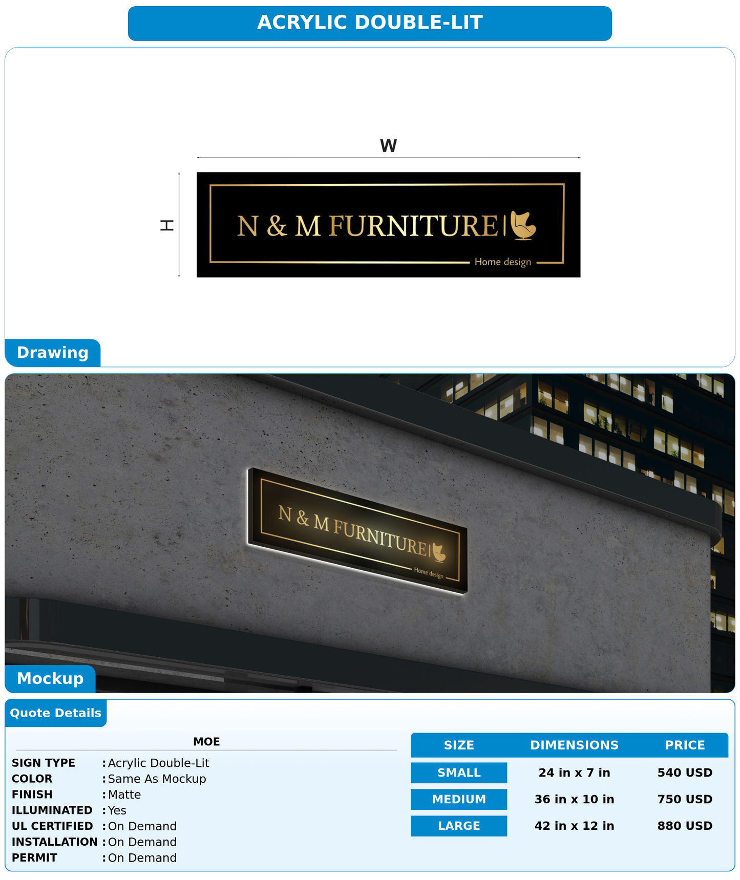 CUSTOM MOCKUP SIGN FOR Moe