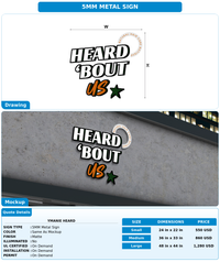 CUSTOM MOCKUP SIGN FOR Ymanie heard