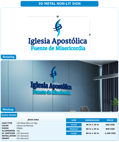 CUSTOM MOCKUP SIGN FOR Jesus Diaz