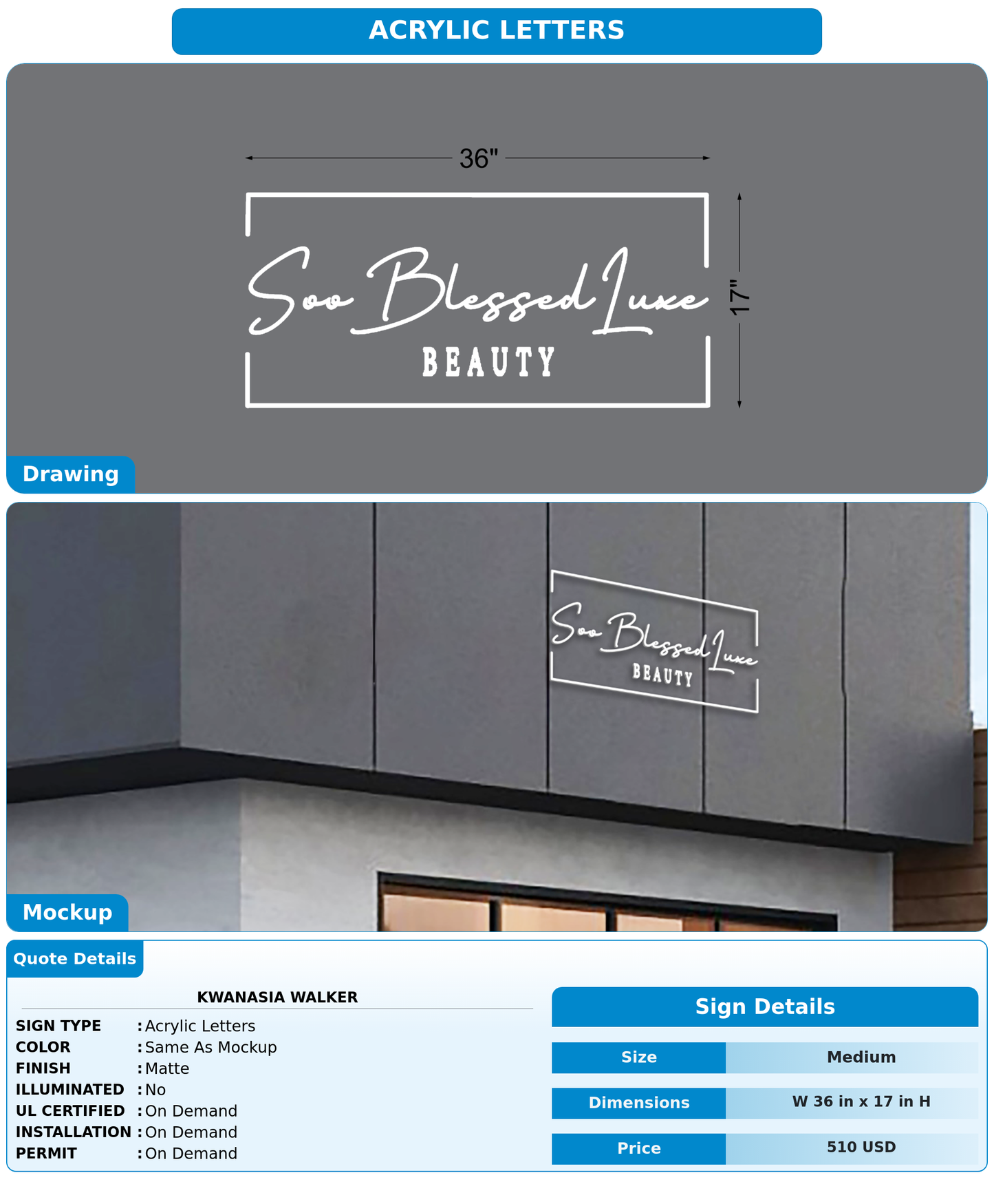 CUSTOM MOCKUP SIGN FOR Kwanasia Walker