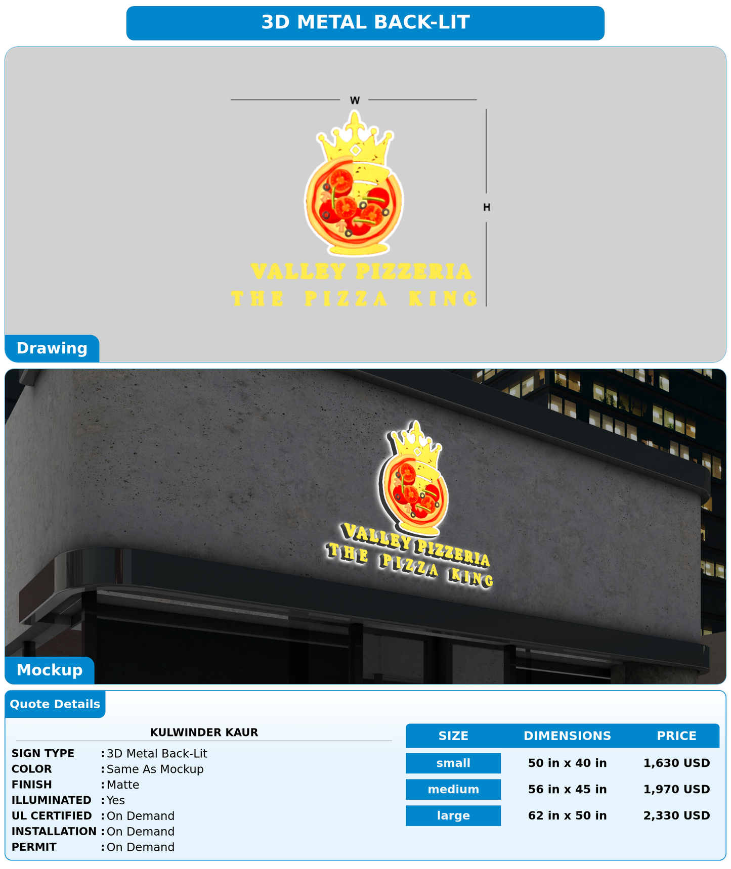 CUSTOM MOCKUP SIGN FOR Kulwinder kaur
