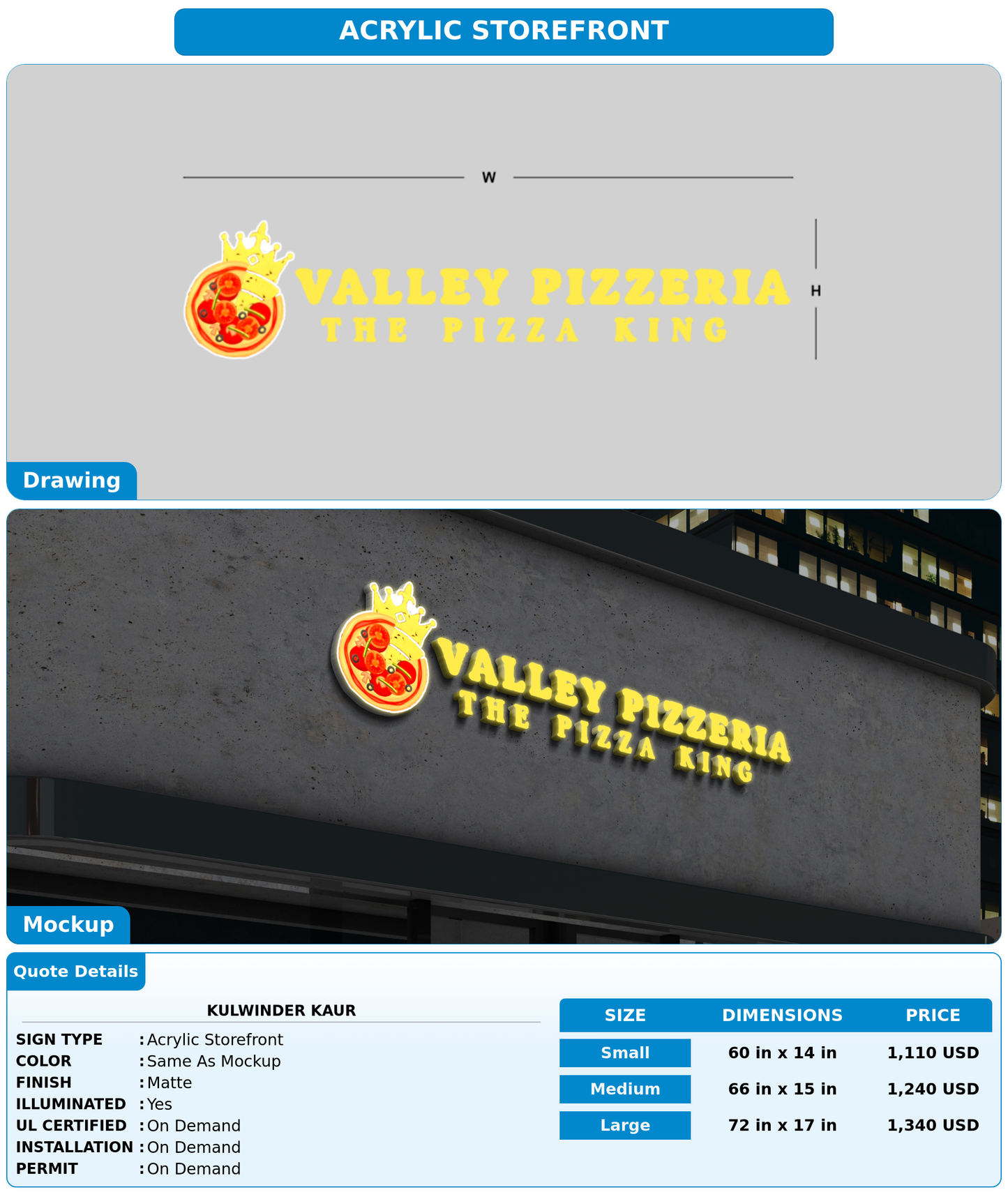 CUSTOM MOCKUP SIGN FOR Kulwinder kaur