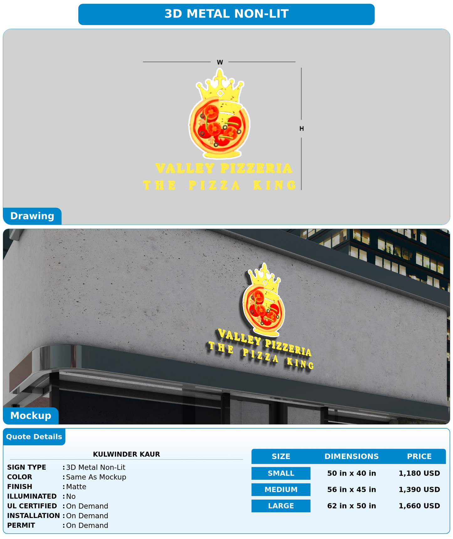 CUSTOM MOCKUP SIGN FOR Kulwinder kaur
