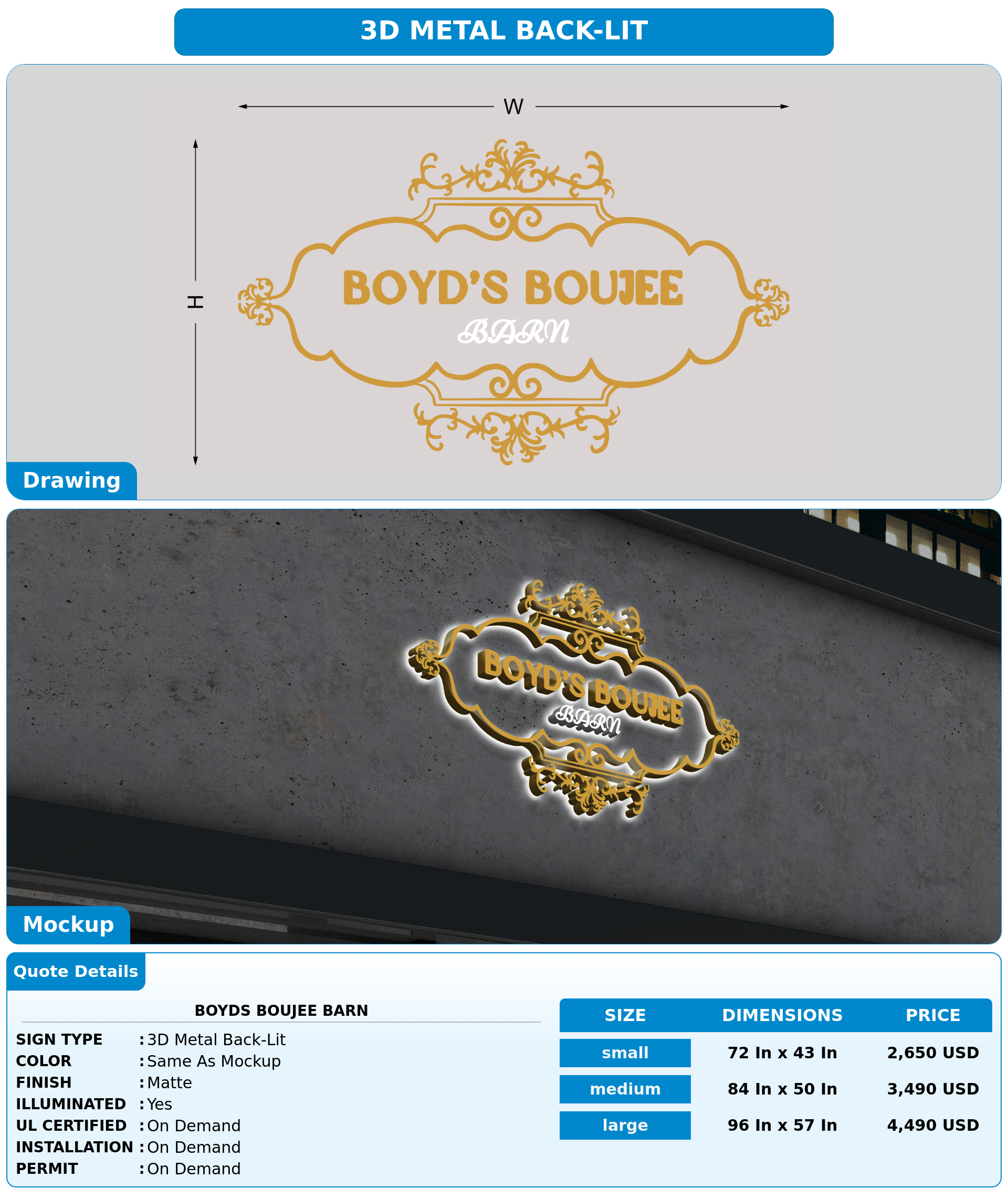 CUSTOM MOCKUP SIGN FOR Boyds Boujee Barn – Signs INC