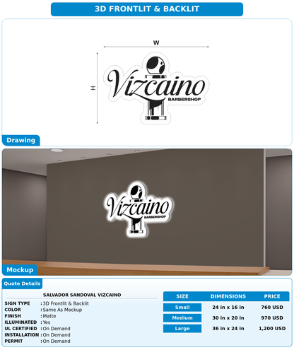 CUSTOM MOCKUP SIGN FOR Salvador  Sandoval Vizcaino