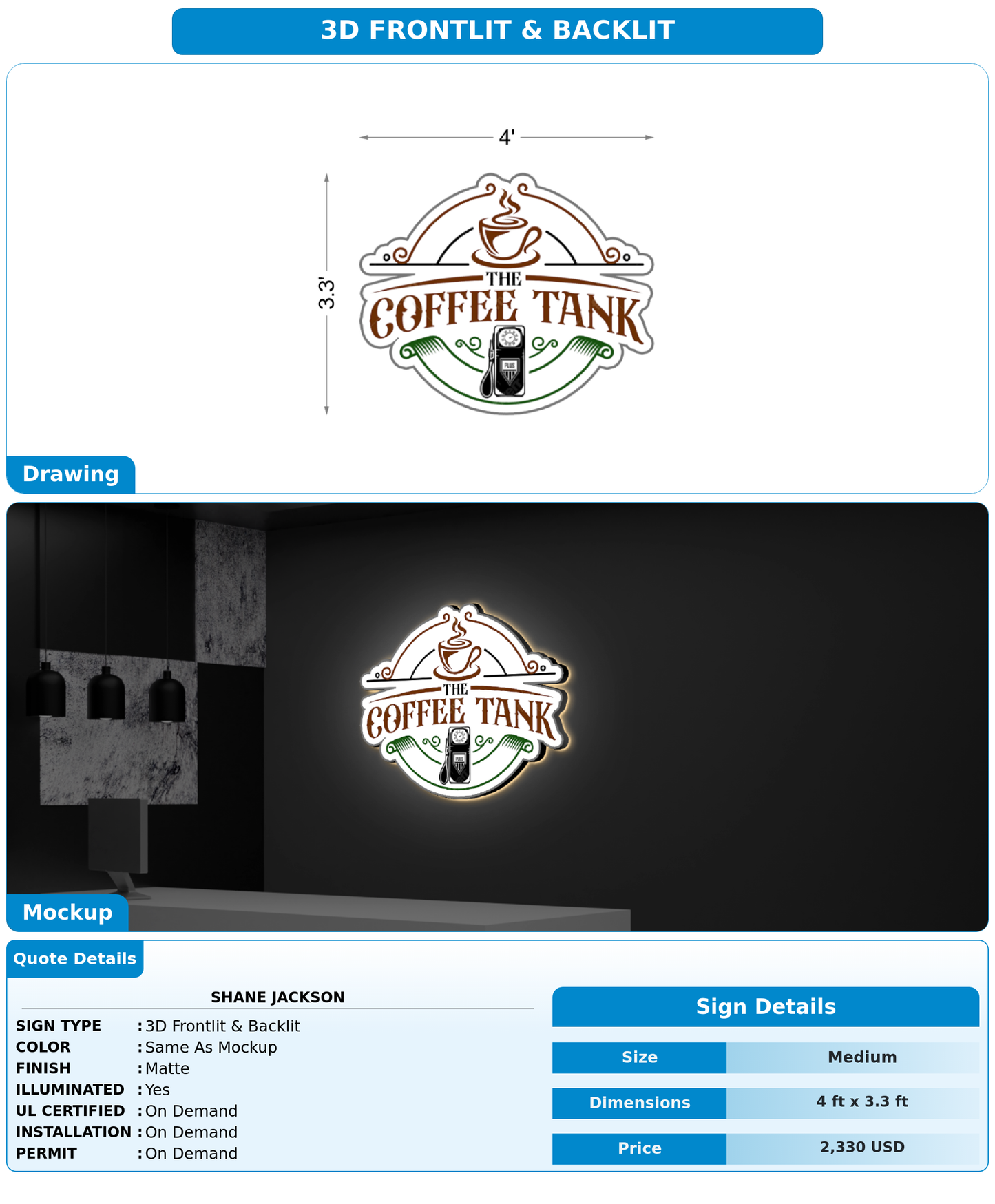 CUSTOM MOCKUP SIGN FOR Shane Jackson