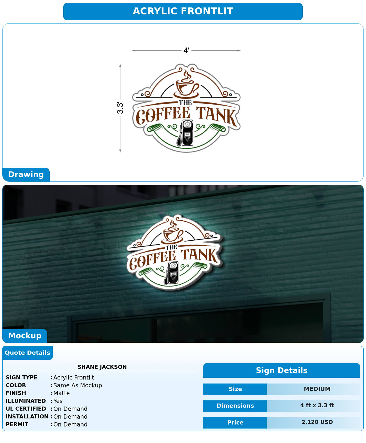 CUSTOM MOCKUP SIGN FOR Shane Jackson