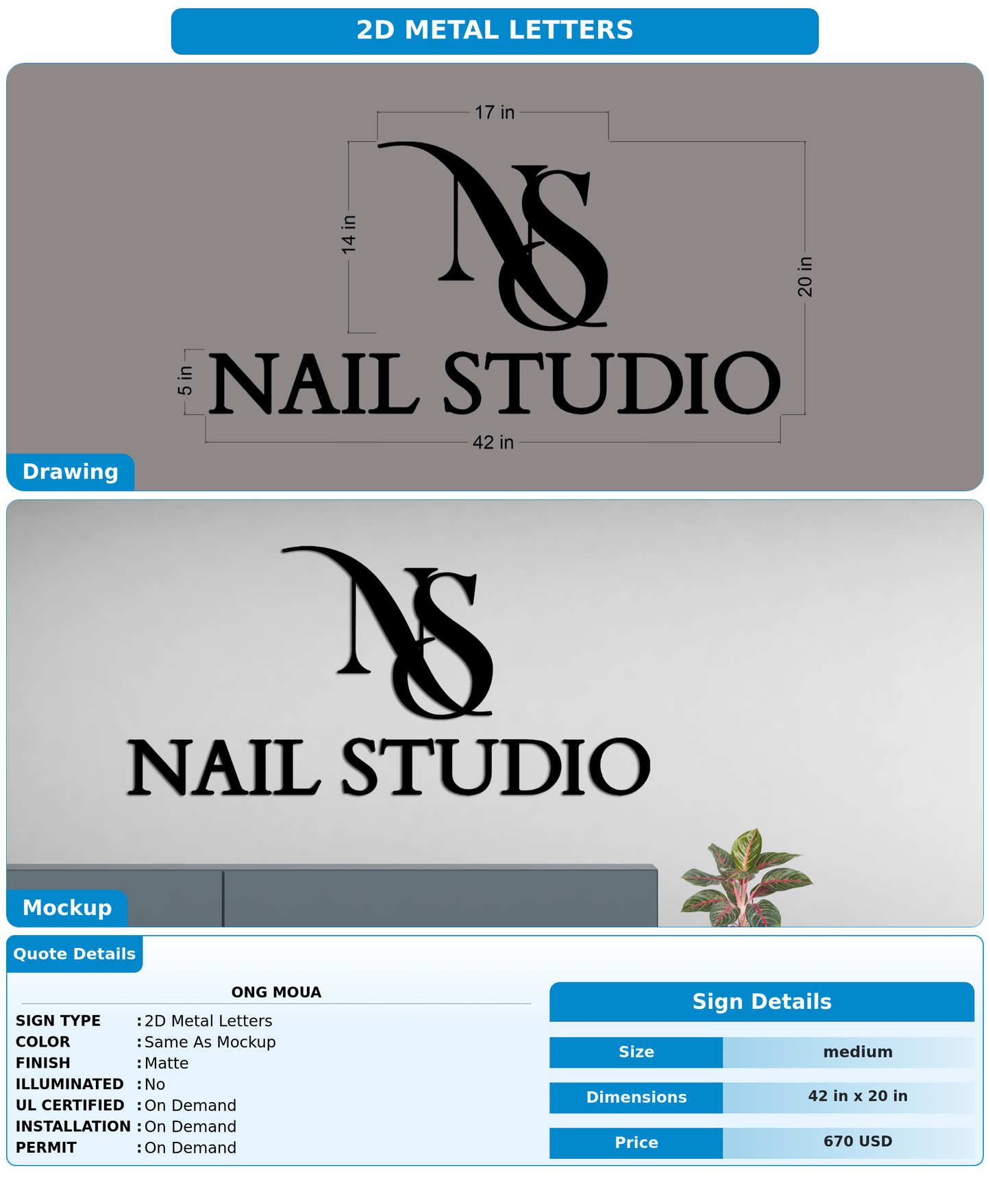 CUSTOM MOCKUP SIGN FOR Ong Moua