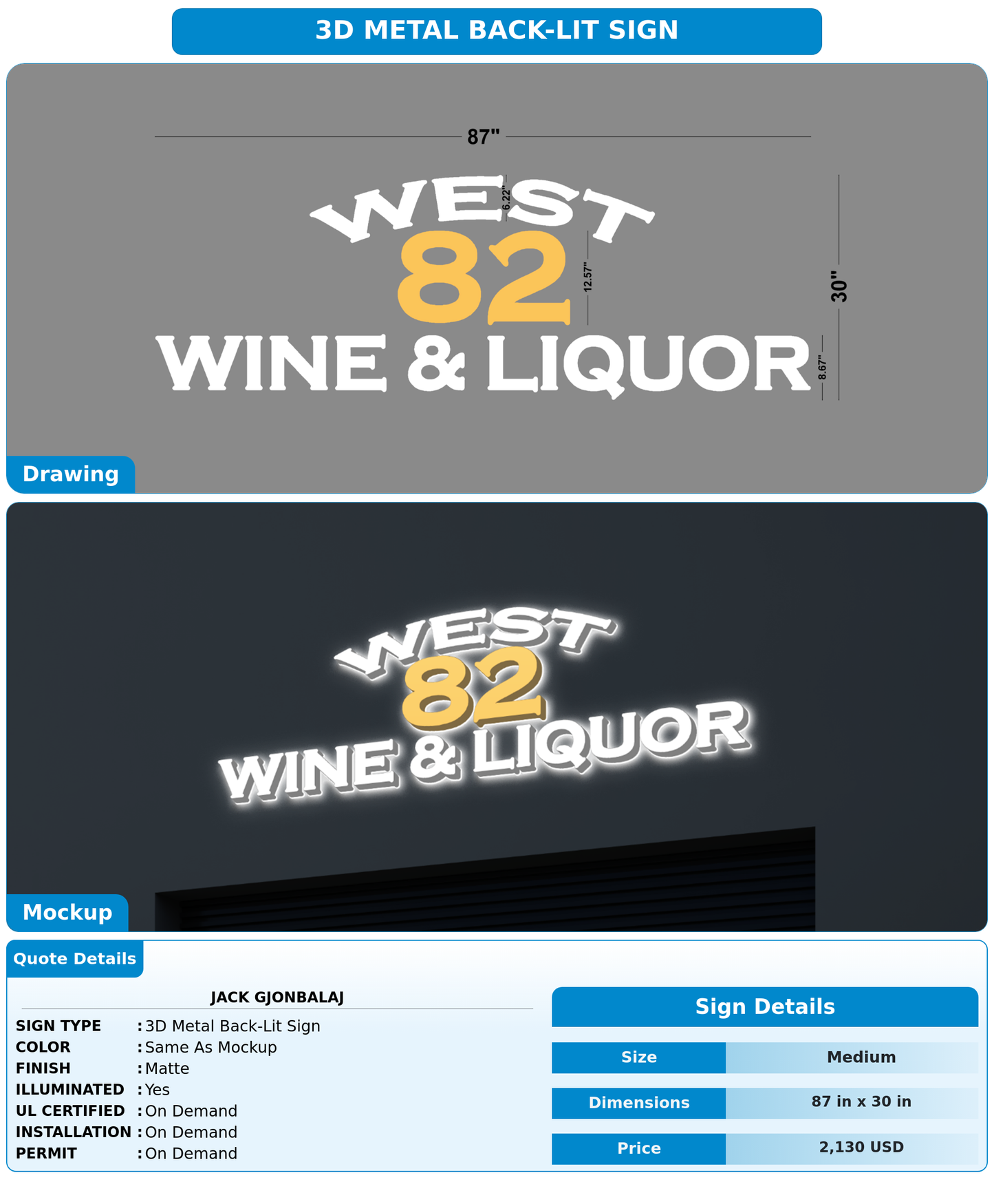 CUSTOM MOCKUP SIGN FOR Jack Gjonbalaj