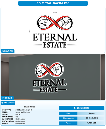 CUSTOM MOCKUP SIGN FOR brad binko