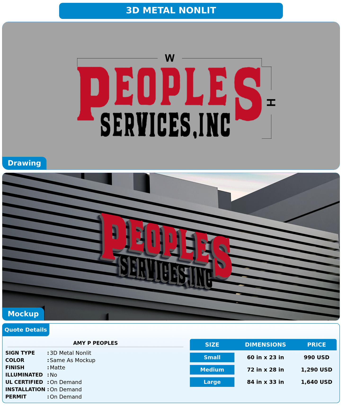 CUSTOM MOCKUP SIGN FOR Amy P Peoples