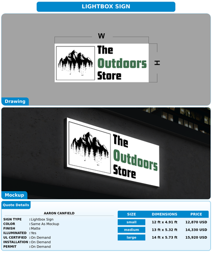 CUSTOM MOCKUP SIGN FOR Aaron Canfield