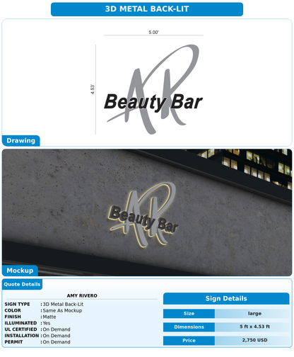 CUSTOM MOCKUP SIGN FOR Amy Rivero