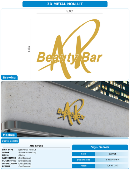 CUSTOM MOCKUP SIGN FOR Amy Rivero