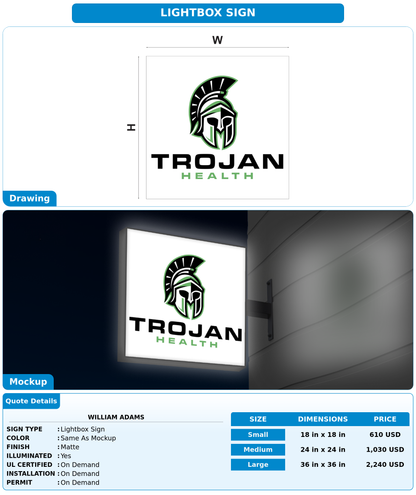 CUSTOM MOCKUP SIGN FOR William Adams