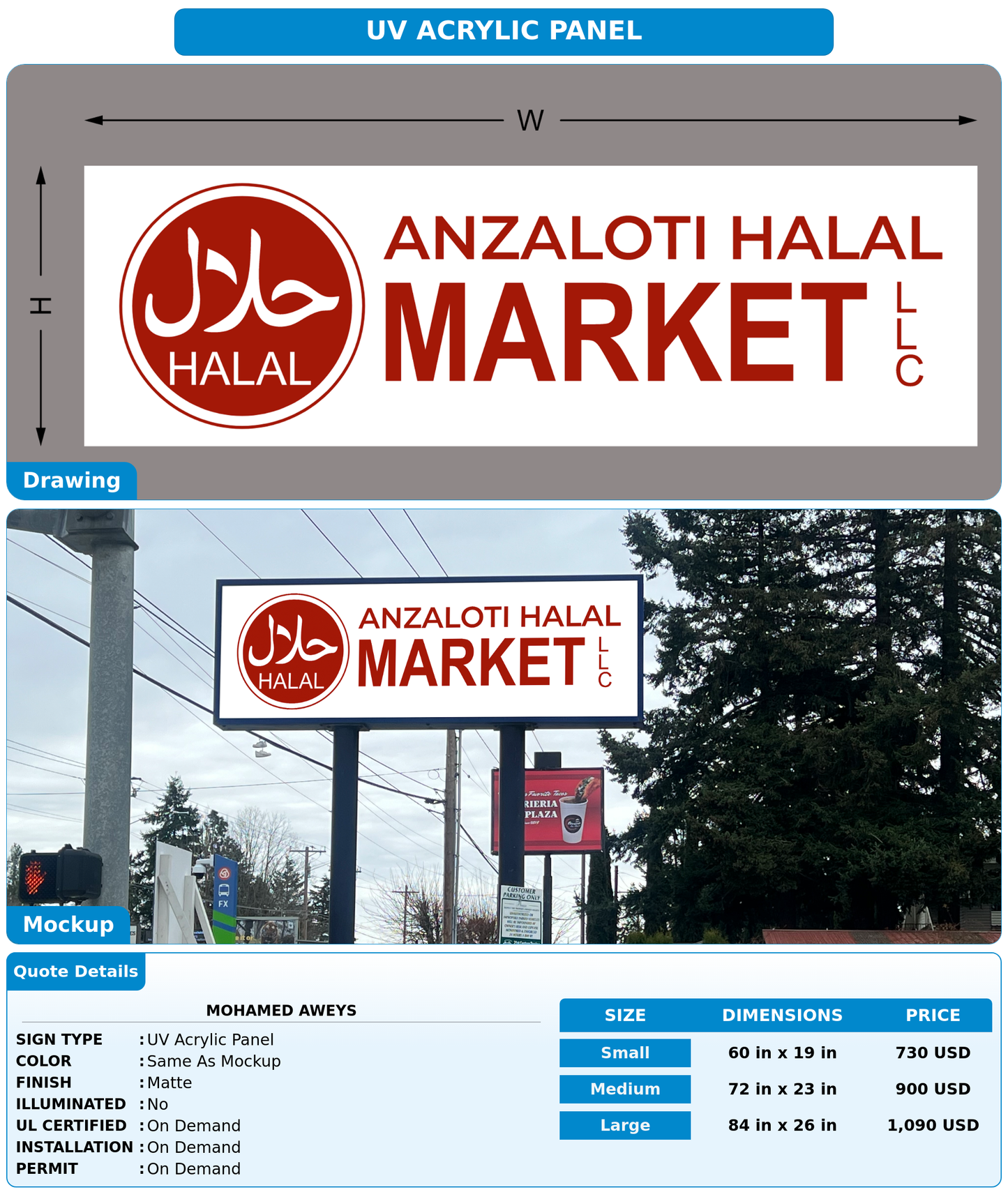 CUSTOM MOCKUP SIGN FOR mohamed aweys