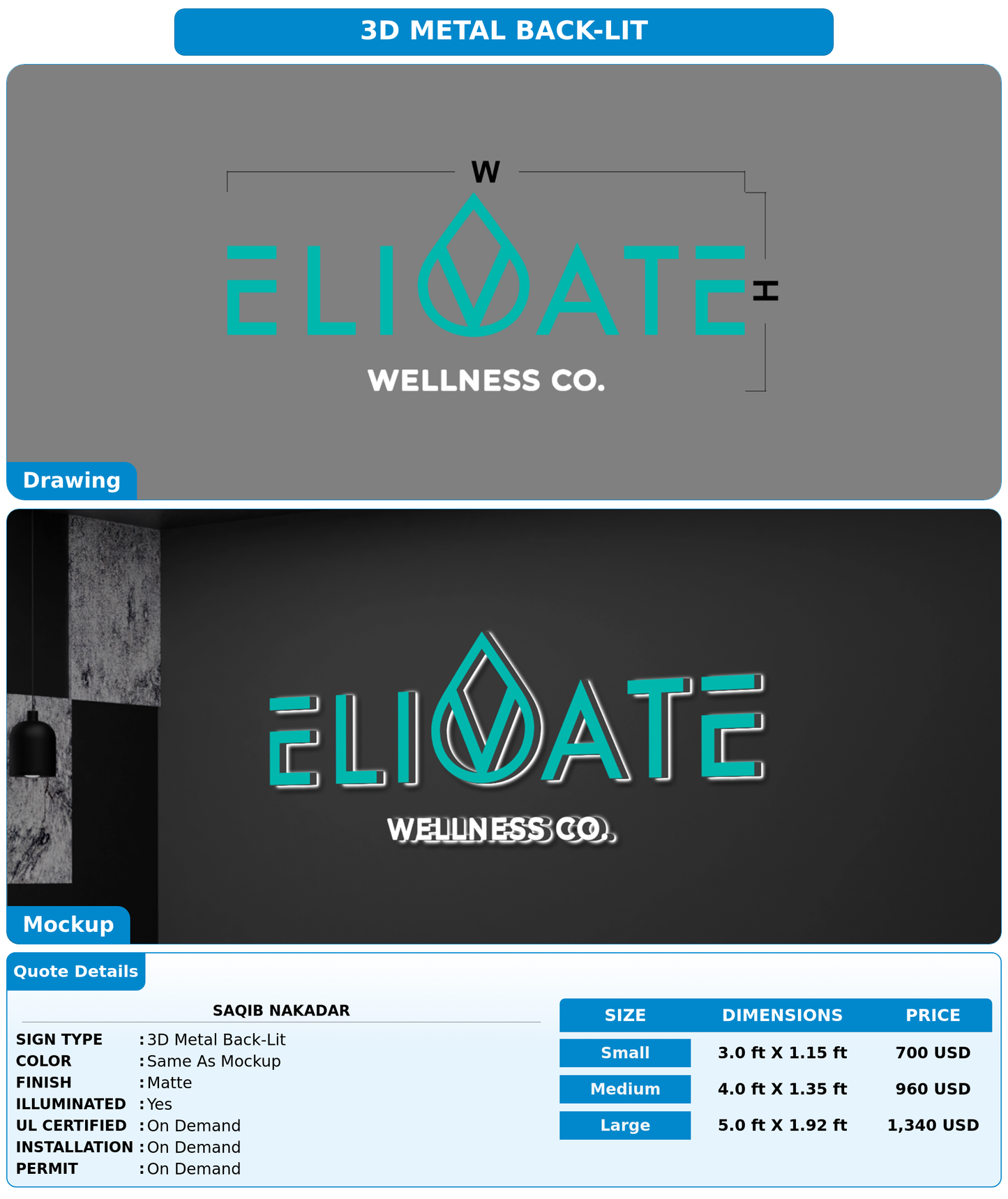 CUSTOM MOCKUP SIGN FOR SAQIB NAKADAR