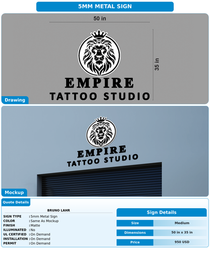 CUSTOM MOCKUP SIGN FOR Bruno lahr
