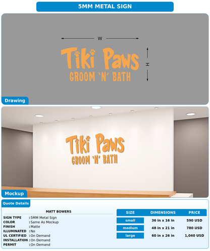 CUSTOM MOCKUP SIGN FOR matt bowers