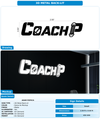 CUSTOM MOCKUP SIGN FOR Adam popoca