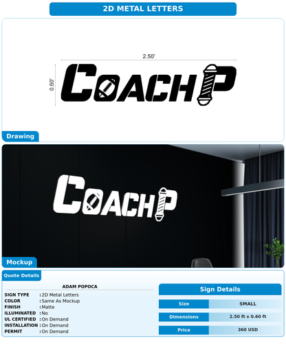 CUSTOM MOCKUP SIGN FOR Adam popoca