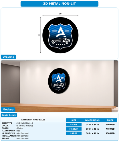 CUSTOM MOCKUP SIGN FOR AUTHORITY AUTO SALES