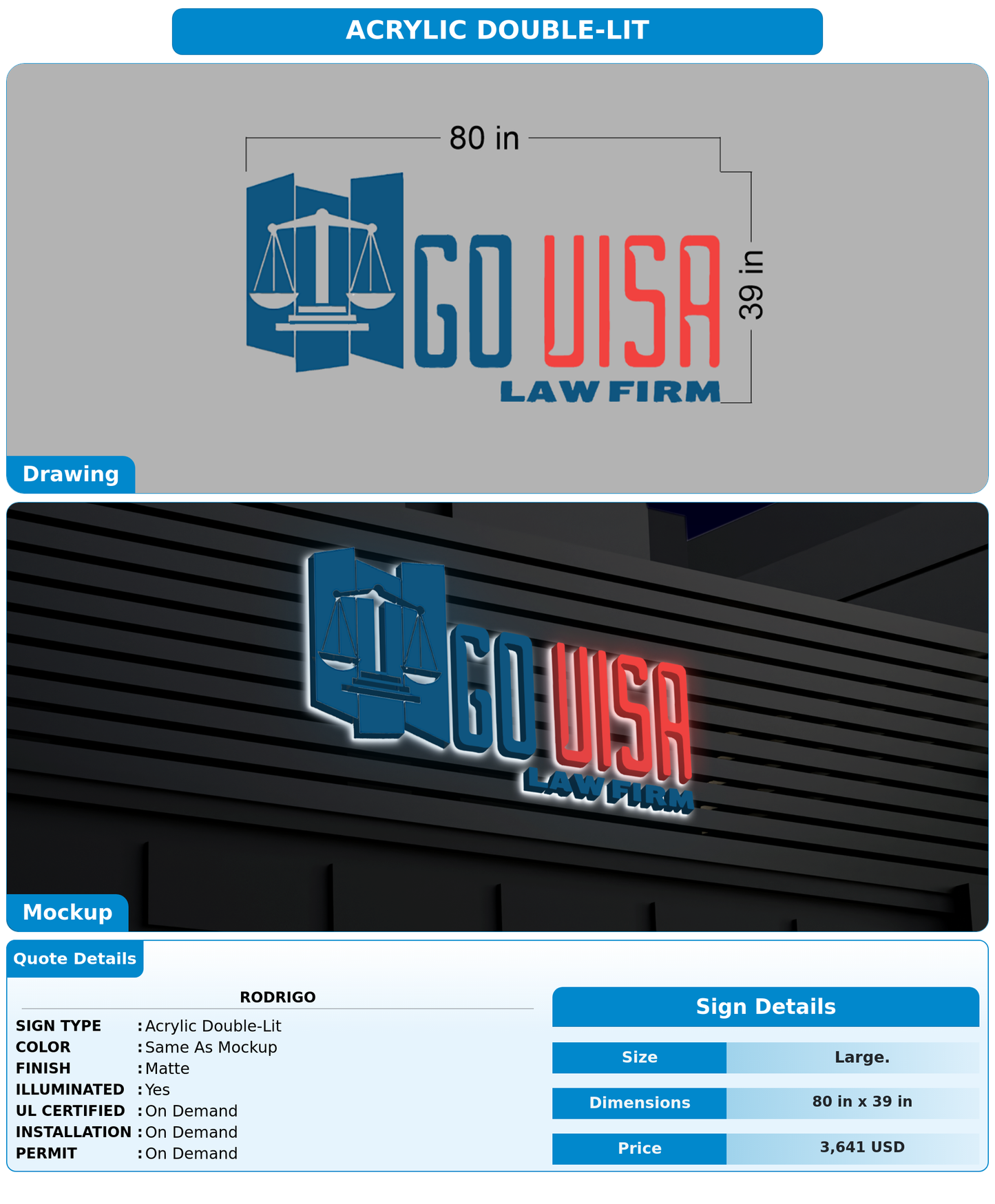 CUSTOM MOCKUP SIGN FOR Rodrigo