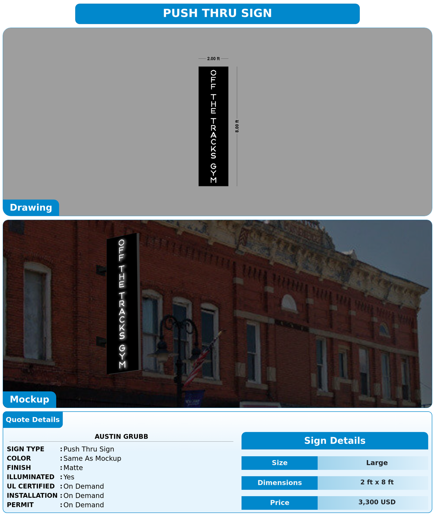 40% payment link FOR Austin Grubb