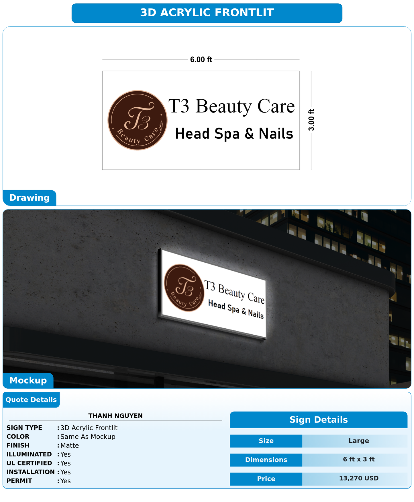 CUSTOM MOCKUP SIGN FOR Thanh Nguyen