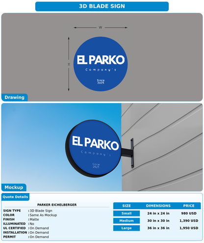 CUSTOM MOCKUP SIGN FOR Parker Eichelberger