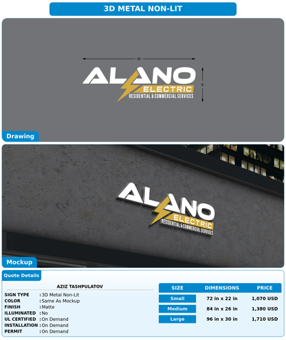 CUSTOM MOCKUP SIGN FOR Aziz Tashpulatov