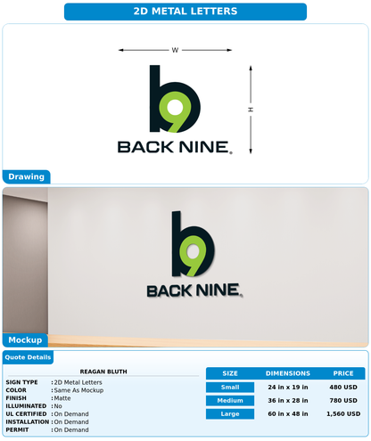 CUSTOM MOCKUP SIGN FOR Reagan Bluth