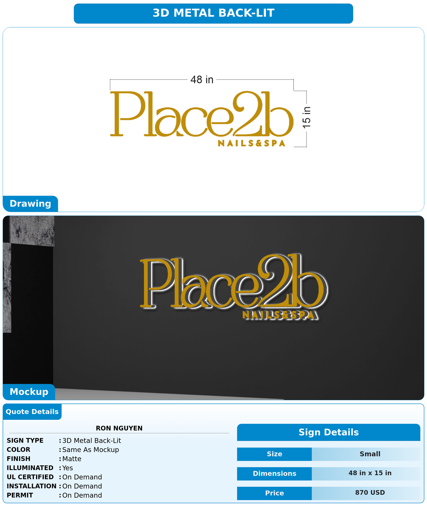 CUSTOM MOCKUP SIGN FOR RON NGUYEN