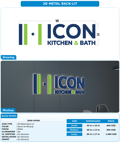 CUSTOM MOCKUP SIGN FOR Sean Aykan