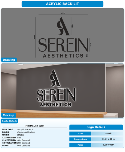 CUSTOM MOCKUP SIGN FOR Michael St. John