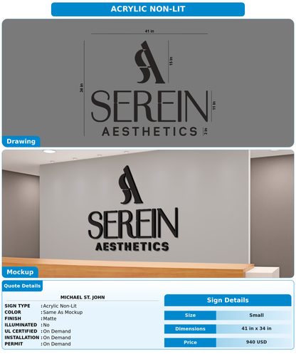 CUSTOM MOCKUP SIGN FOR Michael St. John